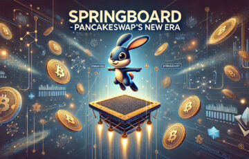 PancakeSwapの新プラットフォームSpringBoardをテーマにしたクリプトニュース用バナー