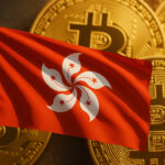 香港の旗とデジタル通貨を象徴するイメージで構成された、ステーブルコイン規制法案に関するビジュアル