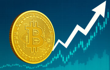 ビットコインが史上最高値を更新したことを象徴する視覚イメージ。仮想通貨市場の上昇を抽象的に表現。