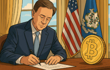コネチカット州議会の建物と仮想通貨禁止を象徴するビジュアル
