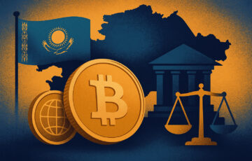 カザフスタンの経済と仮想通貨政策を象徴するデジタルイラスト