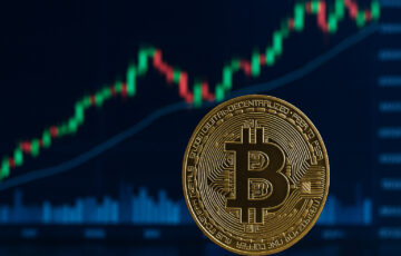 ビットコインのデジタルコインと金融戦略を象徴する未来的なイメージ
