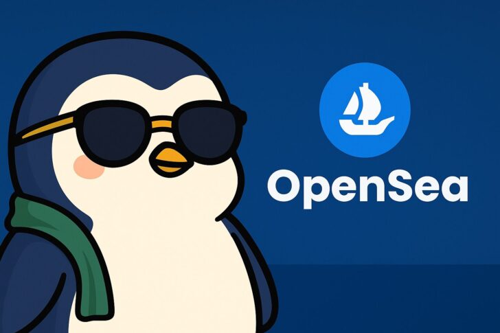 NFTプロジェクトPudgy PenguinsとOpenSeaに関するビジュアル