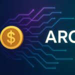 ステーブルコイン特化の新しいレイヤー1ブロックチェーンを象徴する未来的なネットワークイメージ