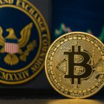 米国証券取引委員会（SEC）が発表したブロックチェーン規制プロジェクトを象徴するデジタル金融のビジュアル