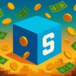 The Sandboxがメタバースからミームコインローンチパッドへ転換する様子を象徴的に描いたイラス