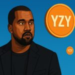 カニエ・ウェストが発表したSolana基盤のミームコインYZYを象徴するデジタルイラスト