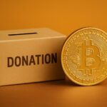 ウィンクルボス兄弟がトランプ支持のPACにビットコイン2100万ドルを寄付したニュースを象徴するイメージ、ビットコインと寄付の概念を表現