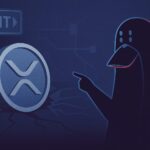 ZachXBTを象徴するペンギン風シルエットとXRPロゴが組み合わさったデジタルイラスト
