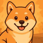 愛らしく微笑む柴犬のイラスト
