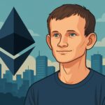 EDCON 2025で新たなイーサリアムのロードマップを発表するヴィタリック・ブテリンのイラスト