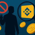 バイナンスが不正取引対策とマネーロンダリング防止（AML）強化を進める様子を象徴するデジタルイラスト