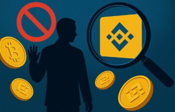 バイナンスが不正取引対策とマネーロンダリング防止（AML）強化を進める様子を象徴するデジタルイラスト