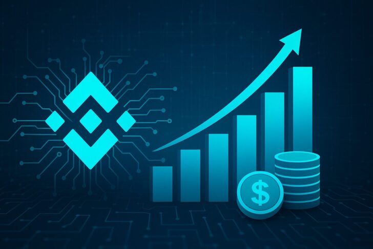 YZi LabsがBNBエコシステムの成長を支援するために立ち上げた10億ドル規模のビルダーファンドを象徴するイメージ。未来的な都市の背景に、ブロックチェーンとAIの要素が融合して描かれている。