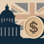 イギリスがステーブルコイン保有に上限を導入する方針を示したことを象徴する金融規制イメージ