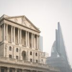 イングランド銀行と金融地区の建物外観