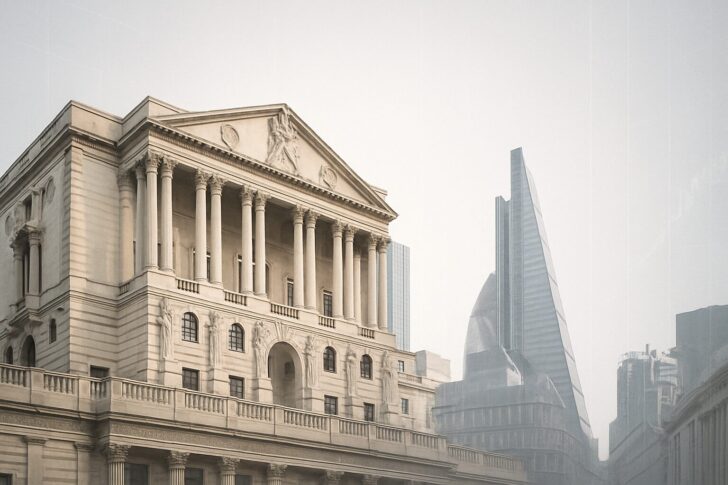 イングランド銀行と金融地区の建物外観