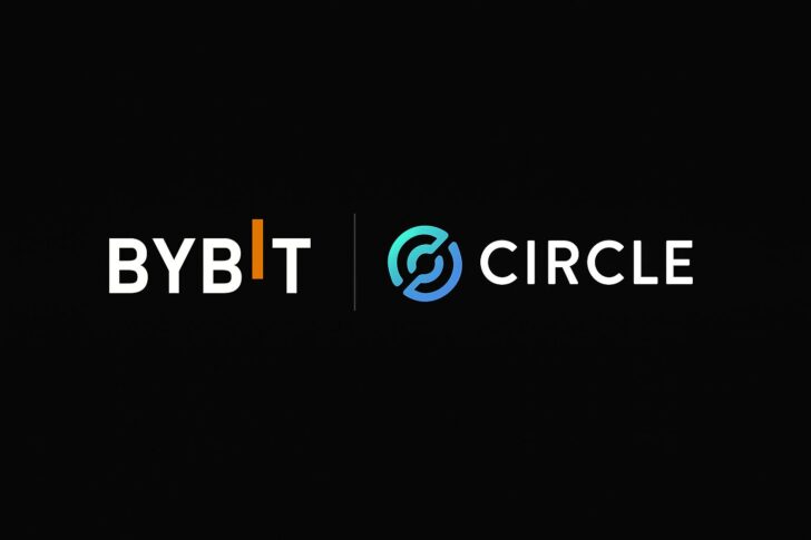 BybitとCircleのロゴが並んだUSDCパートナーシップのキービジュアル