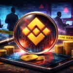 規制当局の調査対象となるバイナンスと、疑わしい仮想通貨取引を象徴したイメージ