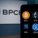 フランスの銀行BPCEアプリに表示されたビットコインやイーサリアムなどの仮想通貨取引画面のイメージ
