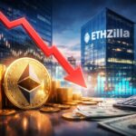 ETHZillaが負債返済のためイーサリアムを売却し事業戦略を転換する様子を表したイメージ