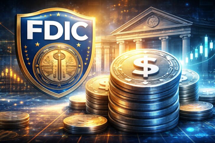 FDICが銀行発行の決済用ステーブルコインに関する新たな規則案を提示するイメージ