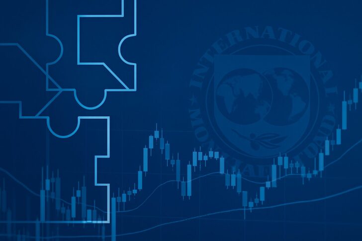 IMFがステーブルコイン規制の断片化による金融安定リスクを警告する状況を抽象的に表現したイメージ