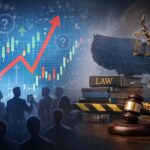 予測市場と規制の関係を象徴的に表現したイメージ