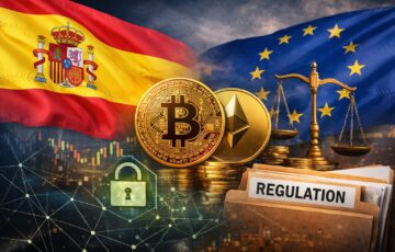 スペインとEUがMiCAとDAC8を導入し仮想通貨規制を強化するイメージ