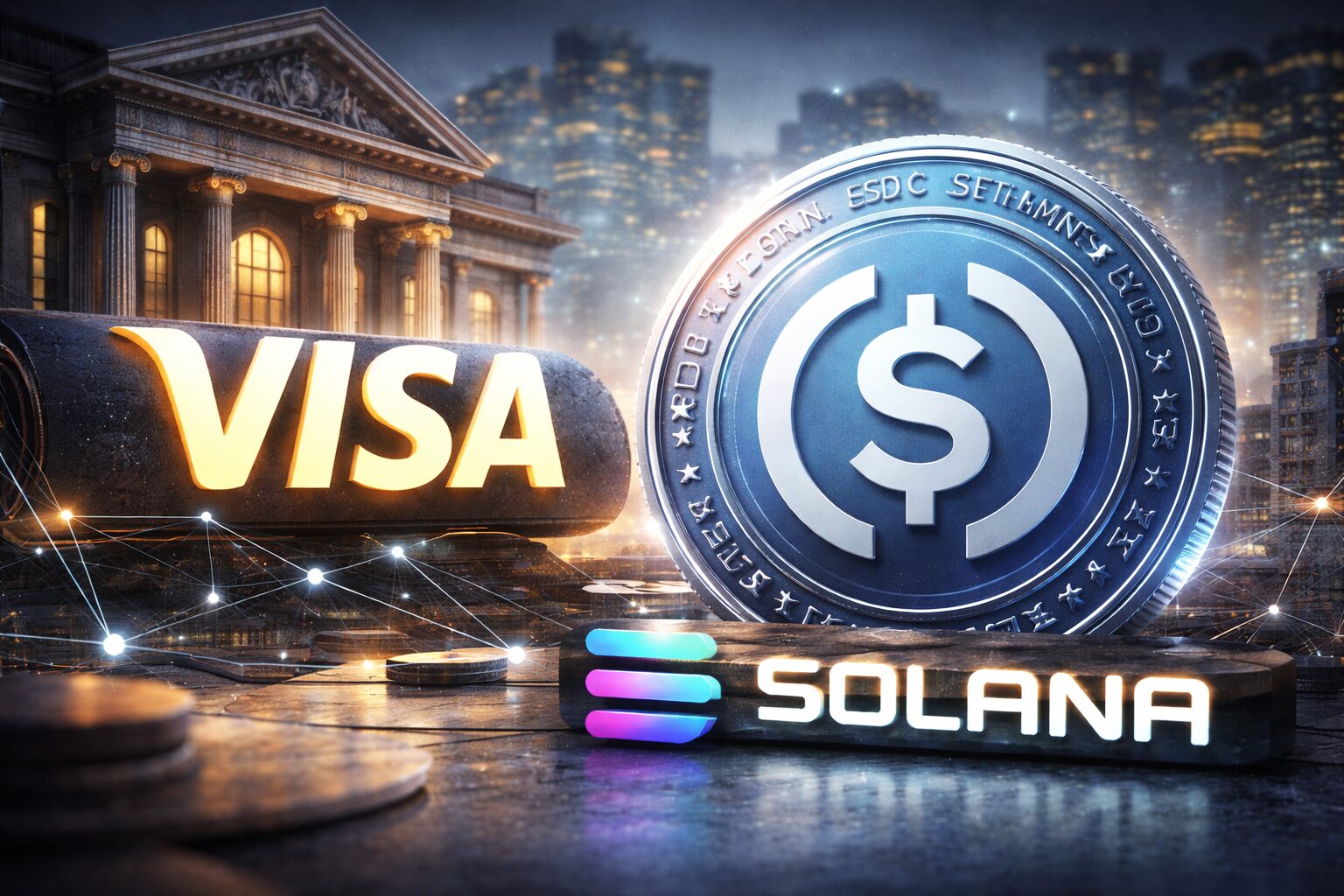 Visa、Solana採用で米国銀行のUSDC決済を本格始動| NEXTMONEY｜仮想通貨メディア