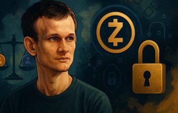ヴィタリック・ブテリンがZcashのトークン投票に警告を示す様子を描いたイラスト