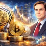 米商品先物取引委員会（CFTC）がデジタル資産と予測市場の規制近代化に向けて開始した「将来性確保イニシアチブ」を象徴するイラスト