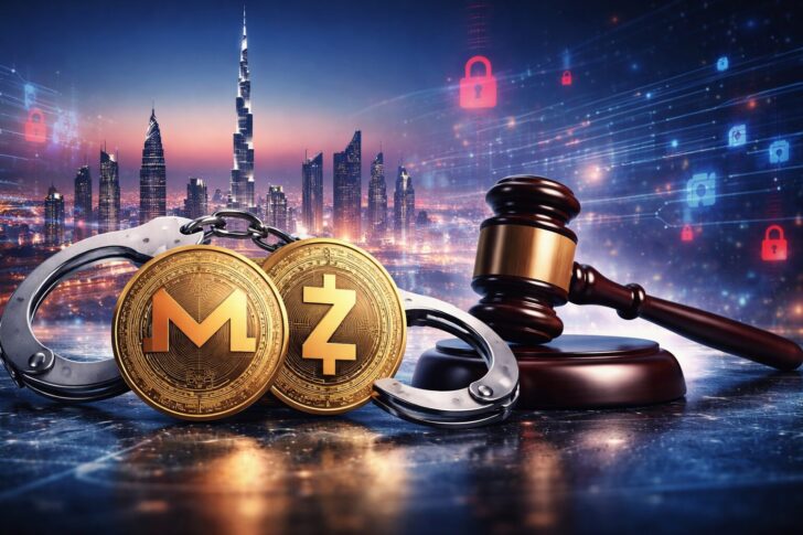 ドバイ国際金融センターでプライバシートークンを禁止する仮想通貨規制を象徴したイメージ