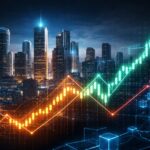 PolymarketとParclが連携し不動産価格の予測市場を表現したイメージ