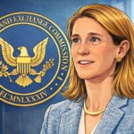 SECで仮想通貨規制に慎重な姿勢を示してきたキャロライン・クレンショー元委員のイメージイラスト