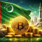 トルクメニスタンが国家管理の下で仮想通貨のマイニングと取引を合法化する様子を表現したイメージ