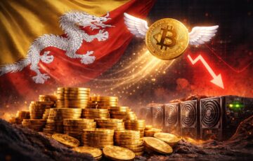 ブータンがビットコイン準備金を縮小する動きを象徴したイメージ