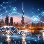 ドバイで進むXRPLを活用したダイヤモンドのトークン化プロジェクトを表現したイラスト