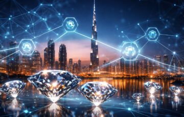 ドバイで進むXRPLを活用したダイヤモンドのトークン化プロジェクトを表現したイラスト
