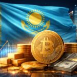 カザフスタンが押収したビットコインなどの仮想通貨を国家準備金に活用する構想を示すイメージ