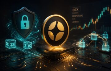 Aster Chainのプライバシー機能を象徴する未来的なブロックチェーンイメージ