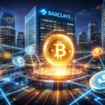 バークレイズがブロックチェーン決済基盤を検討し、ステーブルコインとトークン化預金への対応を進めるイメージ