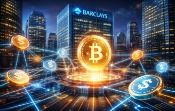 バークレイズがブロックチェーン決済基盤を検討し、ステーブルコインとトークン化預金への対応を進めるイメージ