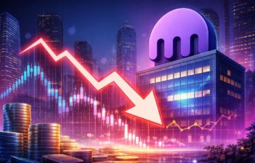 KrakenのIPO延期と市場低迷を表す下落チャートのイメージ