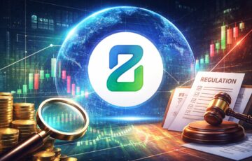 Polymarketの市場健全性ルール強化を象徴するイメージ。金融チャートと規制文書、ガベルが配置され、監視とコンプライアンスの強化を表現している