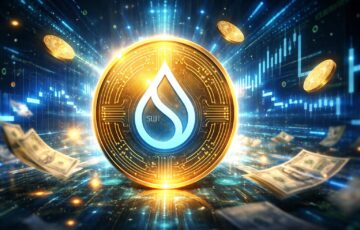 SuiブロックチェーンのネイティブステーブルコインUSDsuiを象徴するデジタルコインと金融データのイメージ