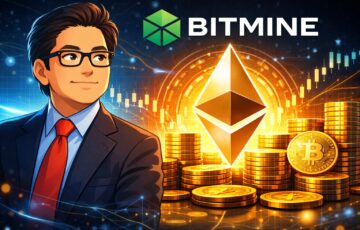 Bitmineによるイーサリアム大量取得と仮想通貨の価値保存性を表現したイラスト