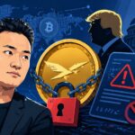 ジャスティン・サン氏とWLFIのトークン凍結問題を示すイラスト