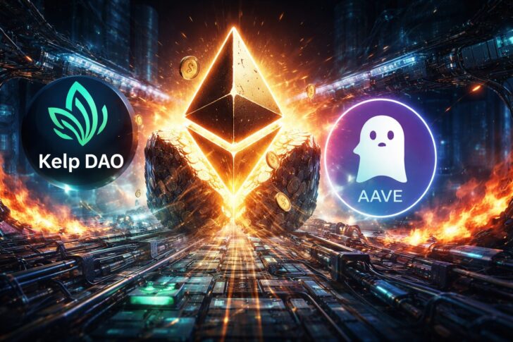 Kelp DAOのrsETHエクスプロイトとAaveの流動性危機、DeFiへの波及を示すイメージ