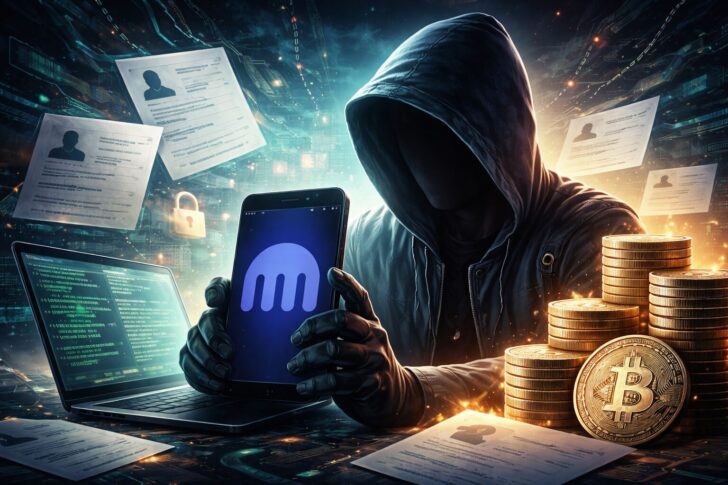 Krakenの内部セキュリティ問題と恐喝事件をイメージしたビジュアル